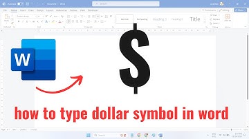how to type dollar symbol in word