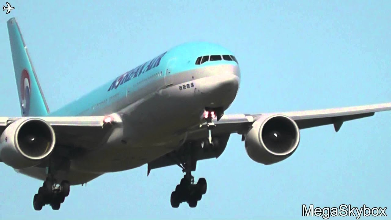 Korean Air Boeing 777-2B5ER HL7575 approach/landing at Sheremetyevo - Moscow - (UUEE / SVO)