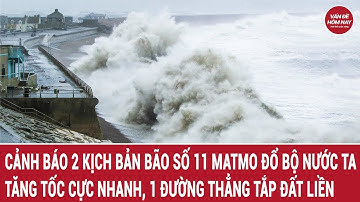 Cảnh báo 2 kịch bản bão số 11 Matmo đổ bộ nước ta, tăng tốc cực nhanh, 1 đường thẳng tắp đất liền