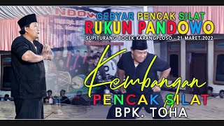 PENCAK SILAT RUKUN PANDOWO 2022※KEMBANGAN BPK. TOHA
