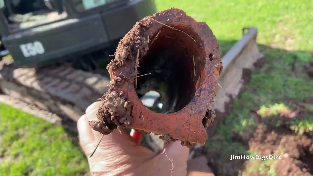 Dug Up some Old Clay Drain Tiles YouTube