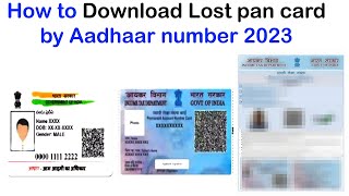 How to download lost pan card by aadhaar number 2023 || Pan card pdf kaise download kare Aadhar se screenshot 5