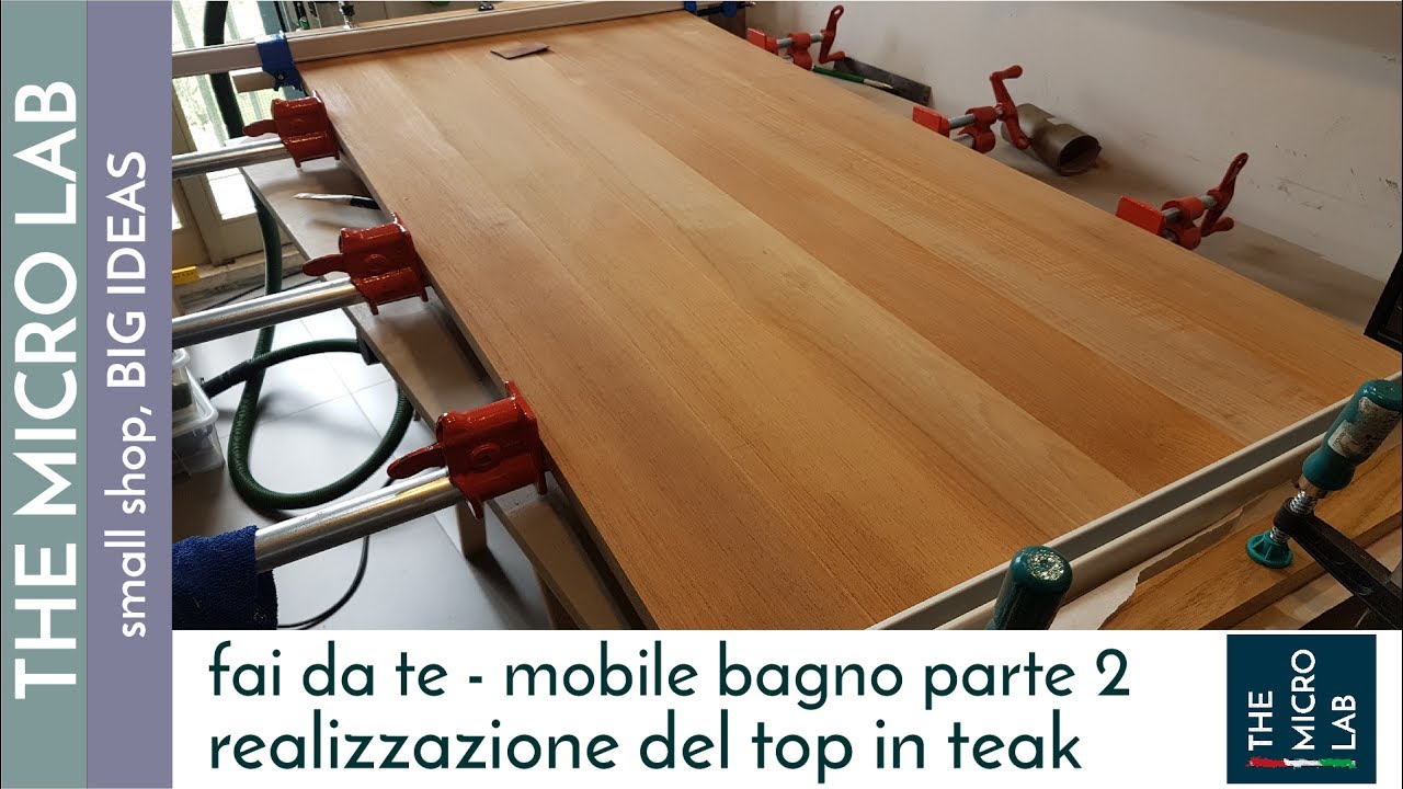 Come costruire un mobile bagno parte 2 il top in massello di ... Costruire mobile bagno fai da te