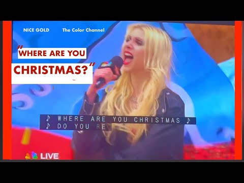 Colors of RECKLESS, The: TAYLOR MOMSEN performs "WHERE ARE YOU CHRISTMAS?", MACY's Parade, NICE