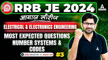 RRB JE 2024 | Number systems and codes MCQ #2 | RRB JE Electronics Engineering Classes By Anant Sir