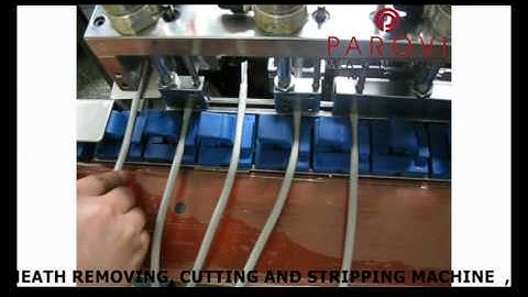 UPPER SHEATH REMOVING, CUTTING AND STRIPPING MACHINE
