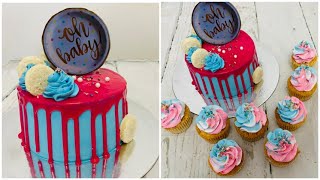 Simple Baby Shower Cake | Cake Design Ideas |drip cake ideas |Sreeja's Kitchen Cakes and Bakes