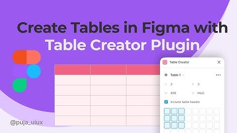 Create Tables in Figma Instantly with Table Creator Plugin | Figma Tutorial 2024