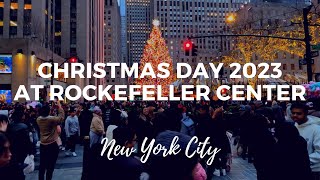 Christmas Day 2023 at ROCKEFELLER CENTER in Midtown Manhattan, New York City