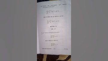 Sequence and series Question paper 2022 mdu B.sc pass course