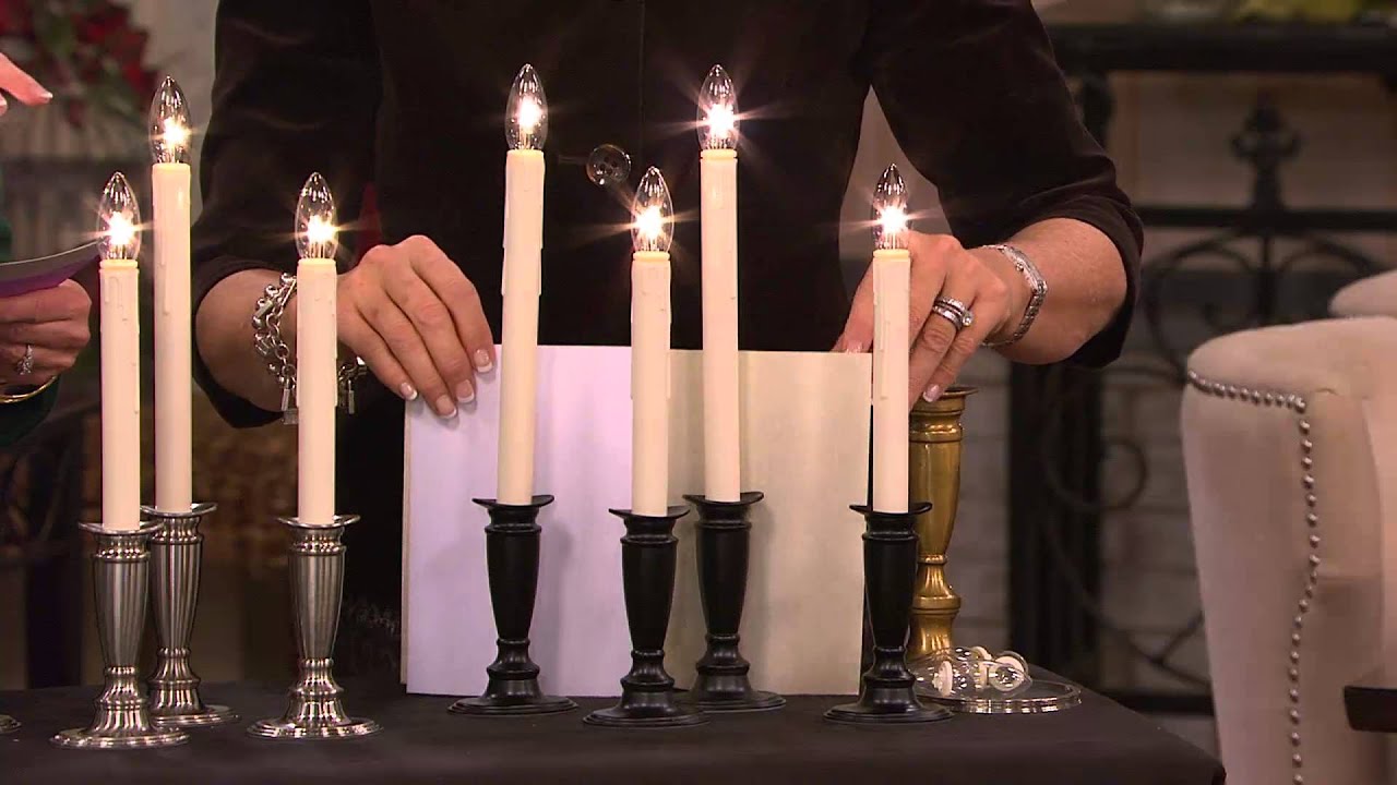 Set of 4 Window Candles with Timer by Valerie with Mary Beth Roe YouTube