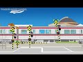福岡の踏切と電車【踏切アニメ】