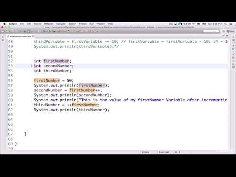 045 Incrementing and Decrementing in Java   Part5