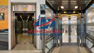 Very Cool All-Glass MEI Traction Elevator | A Concourse | Dulles Int’l Airport | Dulles, VA
