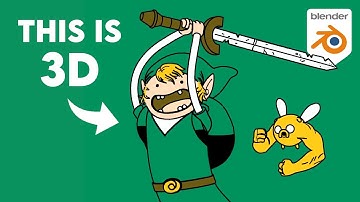 This Adventure Time Link looks like a 3D Cartoon  - Blender Timelapse