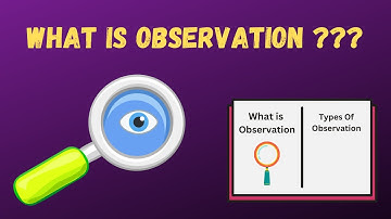 What Is Observation? Explaining the Types of Observation.