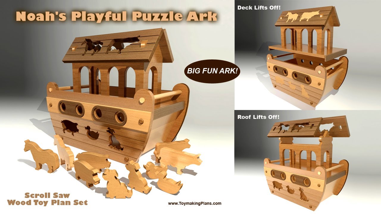 Wood Toy Plan - Playful Puzzle Ark - YouTube