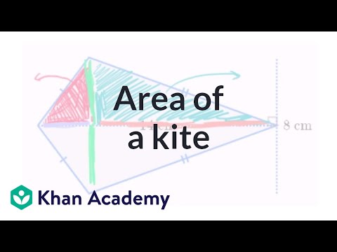 Area of a kite | Perimeter, area, and volume | Geometry | Khan Academy