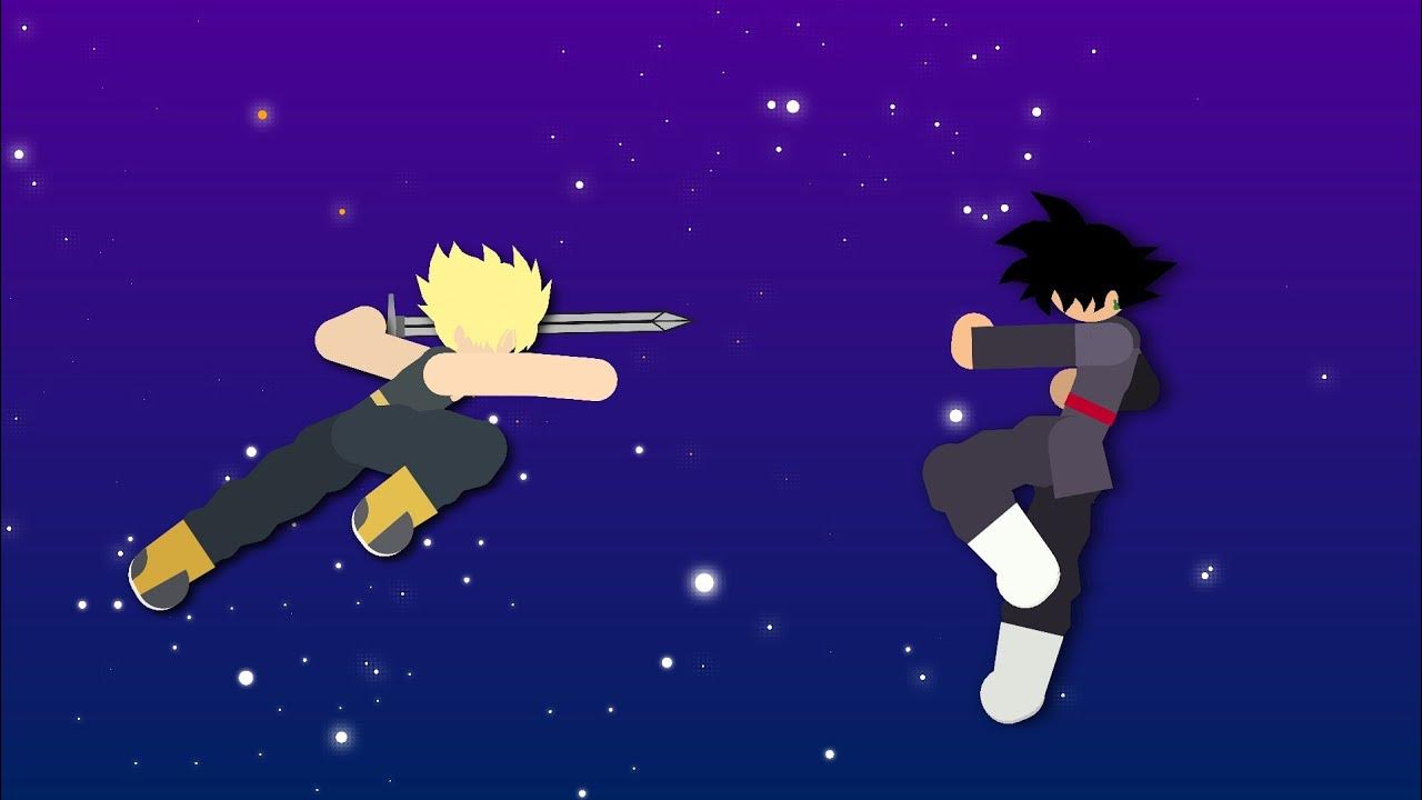 SPEED ANIMATIONStick nodes Goku black x Trunks YouTube