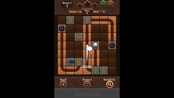 Roll The Ball Slide Puzzle 2 - Moves Basic I Level 1 Walkthrough