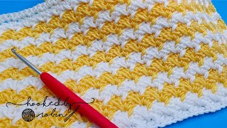 How To Crochet An Easy Stitch - Ideal For Blankets! 🧶