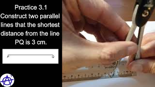3.1 How to construct parallel lines with given perpendicular distance (Tutorial- Step-by-Step guide)