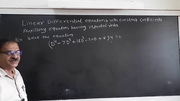 TYBSc (Mathematics) Ordinary Differential Equations | Problems  on Linear Differential Equations .