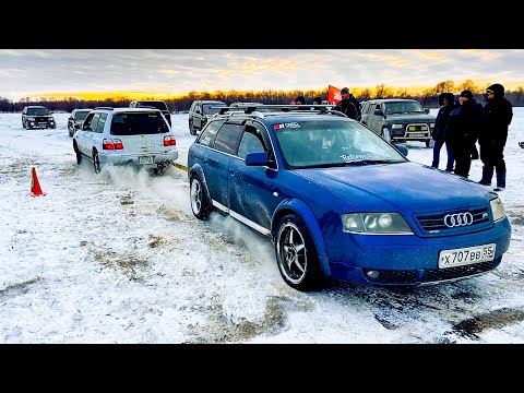 СИЛА AUDI Quattro или SUBARU WRX? Mercedes G500 vs Audi 100 + Jeep Grand Cherokee V8