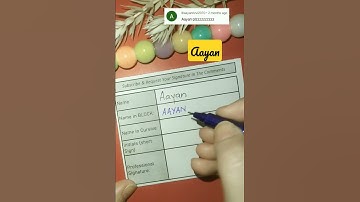 Is your Signature easy?🤓Check this "Aayan" #shorts #signature