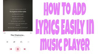 How To Add Lyrics Easily In Music Player | DilAqib | screenshot 2