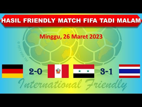 Hasil Friendly Match FIFA Tadi Malam │ Jerman vs Peru │ Minggu, 26 Maret 2023 │