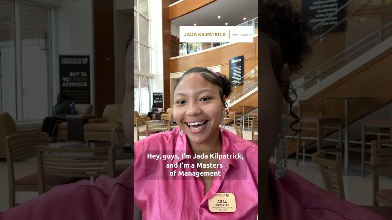 Day in the life as a graduate student at Wake Forest School of Business