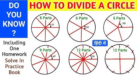 HOW TO DIVIDE A CIRCLE IN 12 EQUAL PARTS LECTURE IN HINDI