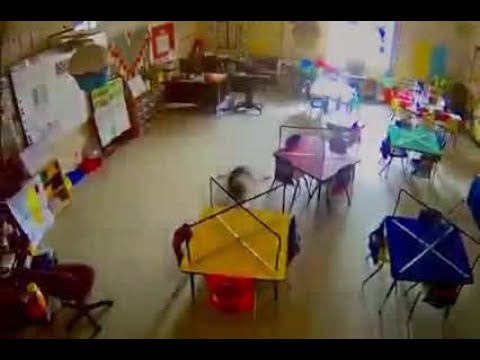 Deer jumps through Evergreen Elementary classroom window