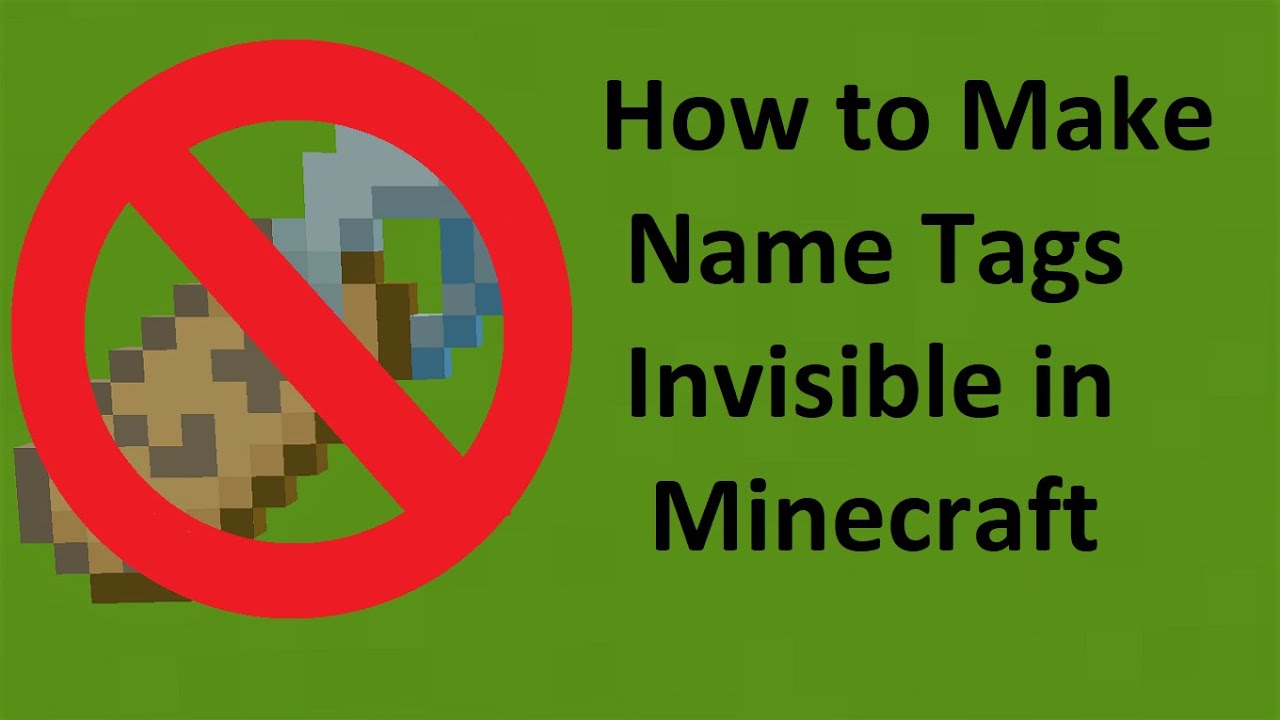 How To Make Name s Invisible In Minecraft Youtube