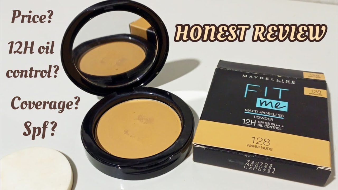 HONEST REVIEW on Maybelline Fit Me Matte + Poreless pressed powder | Shade 128 Warm Nude