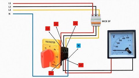 voltmeter connection with selector switch / 3 phase voltmeter connection