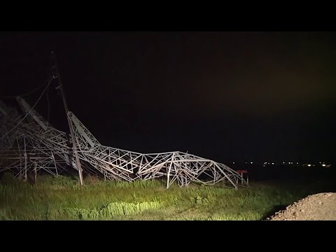 Storms tear down powerlines in Cypress