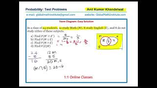 Find Conditional Probability with Venn Diagram and Formula Rediscover Probability Anil Kumar Classes