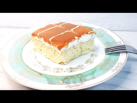 Trileçe | Milk &amp; Caramel Cake | Turkish Dessert |(القشطوطة)تريليتشا|كيك الحليب بالكراميل التركية