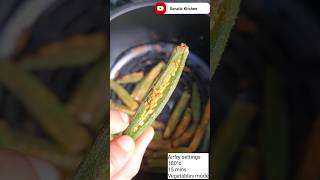 Air Fryer Recipes - Crispy bhindi - Oil free crispy bhindi airfryer bhindi bhind