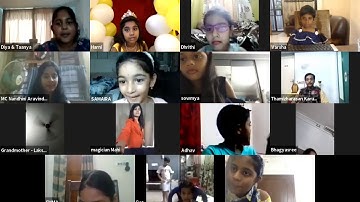 Virtual Birthday Party in Zoom Chennai Event Entertainers MCs Thamizh Nandhini and Magician Mahi
