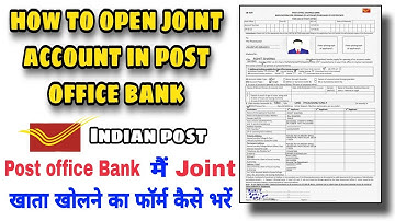how to open joint account in post office bank || post office bank mein joint account kaise open Kare