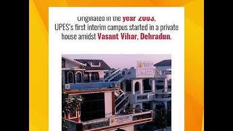 UPES Journey