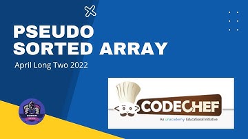Pseudo Sorted Array Problem Code: PSEUDOSORT | CodeChef Solution | PYTH 3.6