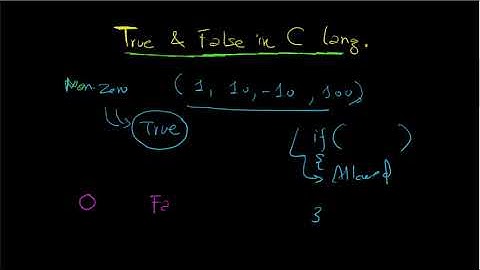 True and False in C | Boolean Values in C