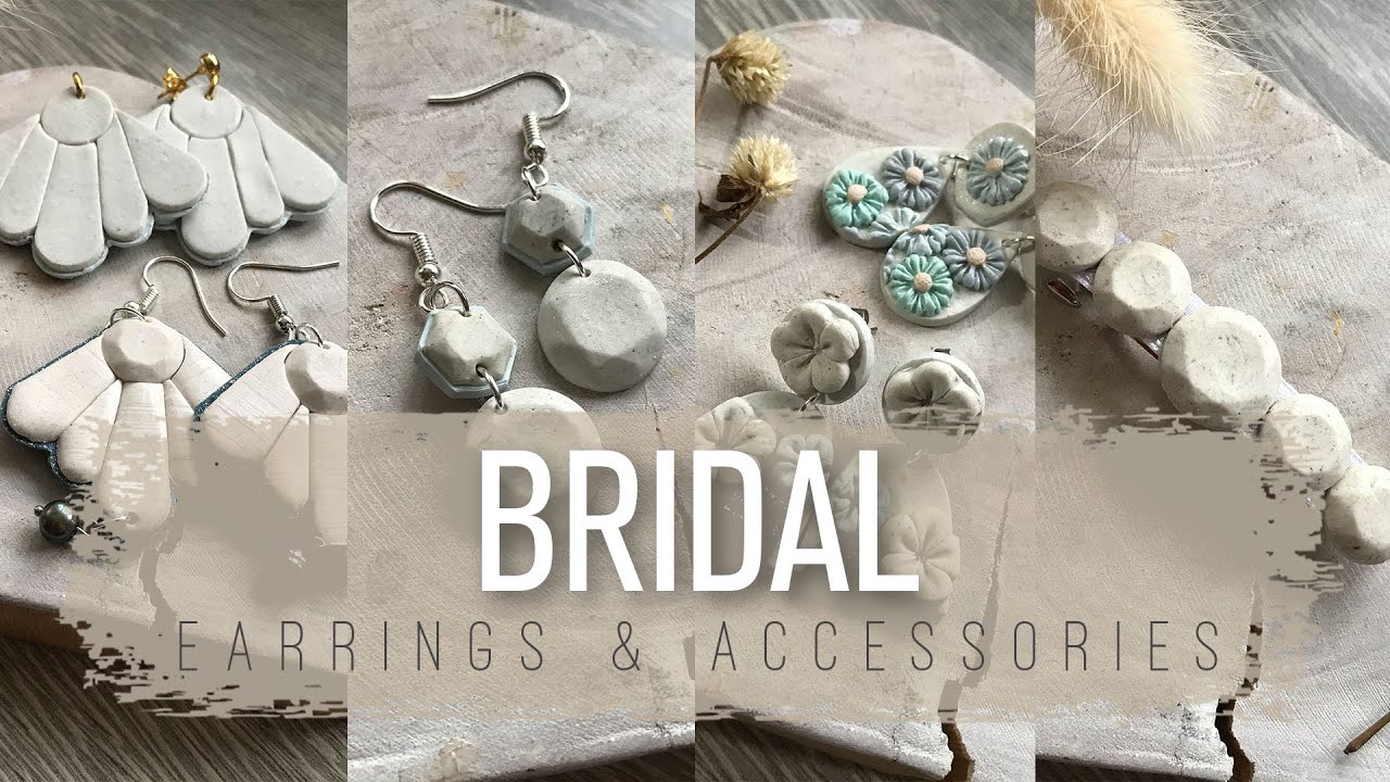 Handmade Polymer Clay Earrings, Clay Earrings, Bride Accessories, Bride  Earrings, Statement Earrings, Wedding Statement Earrings, Earrings