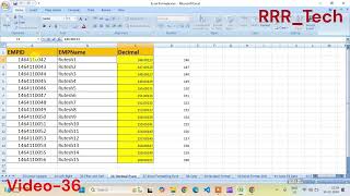 #video 36 | Decimal Place in Excel | How to Set Decimal Places in Excel in Hindi | Excel me Decimal