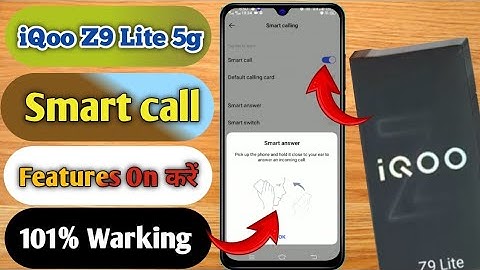 how to smart call iqoo z9 lite || iqoo z9 lite automatic answer call how to enable smart call settin