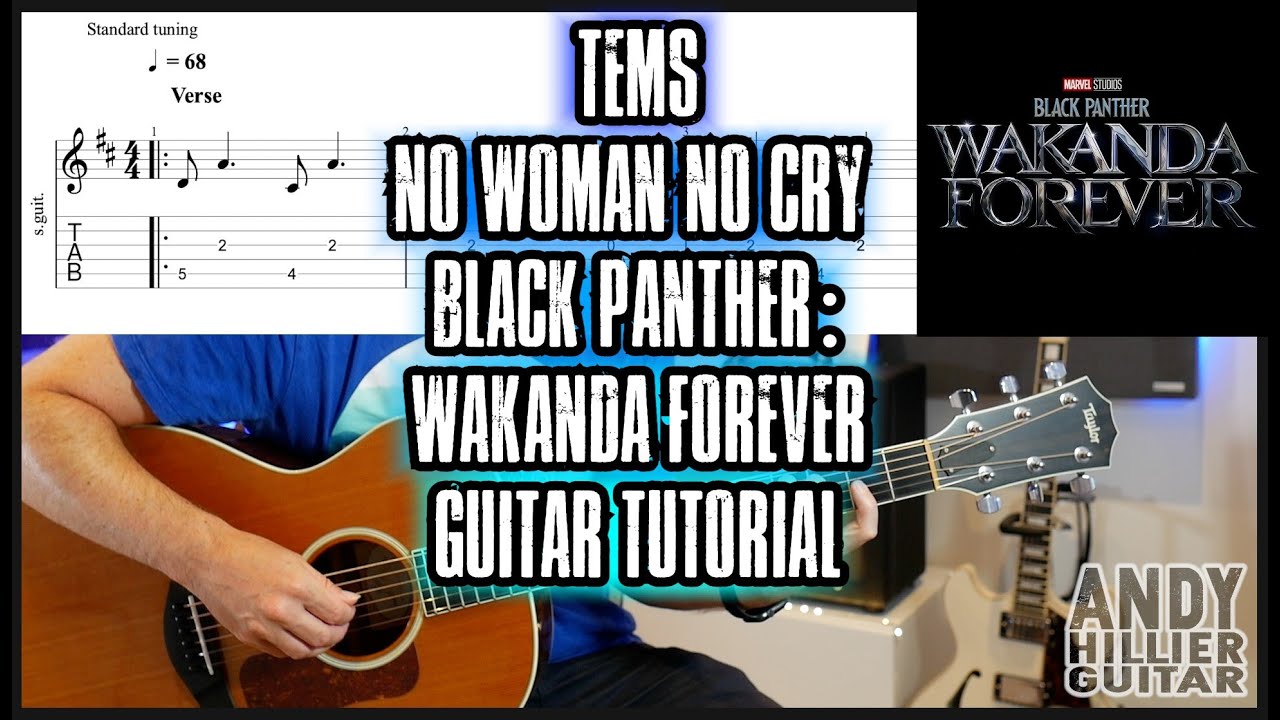 Tems - No Woman No Cry Guitar Tutorial (From "Black Panther: Wakanda Forever)